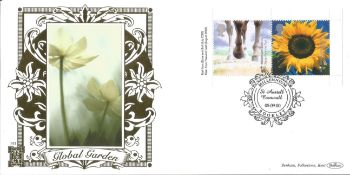 Global Garden Millennium Booklet Benham Gold Cover PM St Austell Cornwall 05.09.00 limited edition