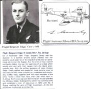 Flt Lt Edward Cerely MM signed 3 x 3 picture of his WW2 Maryland plane, clipped from larger DM Medal