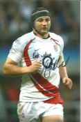 Rugby Union Steve Borthwick signed 12x8 colour photo pictured playing for England. Good Condition.