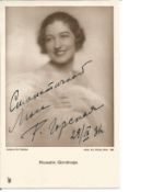 Rosalia Gorskaya signed 6x4 vintage photo. Opera singer. Good Condition. All autographed items are