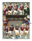 The Boys of 86 West Ham Utd 10x8 colour montage photo signed by Steve Whitton, Phil Parkes, Geoff