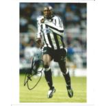 Football Shola Ameobi 10x8 signed colour photo pictured in action for Newcastle United. Good