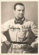 Rudolf Caracciola Formula One legendary driver signed vintage 6 x 4 sepia photo in racing
