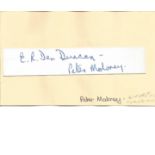 Peter Moloney signed autograph album page Gordon McQueen on reverse. Good Condition.