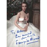Francoise Arnoul signed 7x5 colour vintage photo dedicated. Françoise Arnoul (born 3 June 1931) is a
