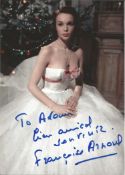 Francoise Arnoul signed 7x5 colour vintage photo dedicated. Françoise Arnoul (born 3 June 1931) is a