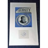 Bill Haley signature piece mounted below original programme. Approx overall size 20x16. Dedicated.