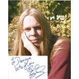 Rick Wakeman signed white card with 10x8 colour photo. Good Condition. All autographed items are