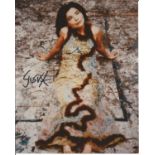 Bjork signed 10x8 colour photo. Good Condition. All autographed items are genuine hand signed and