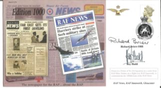 Richard Briers OBE and Roy Hudd signed RAF News Cover. Good Condition. All autographed items are