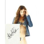 Krista Allen signed white card with 10x8 colour photo. Good Condition. All autographed items are