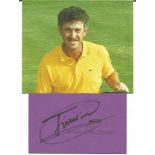Miguel Angel Jimenez Golf Signed Card W/Photo. Good Condition. All autographed items are genuine