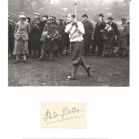 Henry Cotton (1907-1987) 1930s & 40s Golf British Open Winner Signed Page Card. Good Condition.