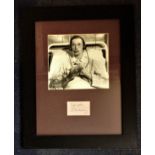 Charles Hawtrey Carry on framed autograph display. Approx. 19 x 15 inches overall, nice autograph