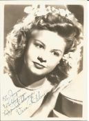 Vera Ellen signed vintage sepia 7 x 5 inch photo, dedicated. Good Condition. All autographed items