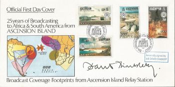 David Dimbleby signed Ascension Island cover, certified copy No. 7 of 20. Good Condition. All