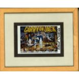 Bernard Cribbins signed Carry on Jack postcard framed and mounted to approx. 10 x 8 inches