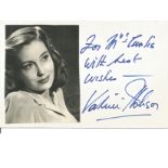 Valerie Hobson signed 6 x 4 inch b/w photo dedicated. Good Condition. All autographed items are