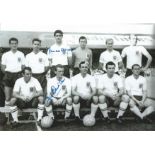 ENGLAND 1963, football autographed 12 x 8 photo, a superb image depicting England players posing for