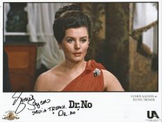 Eunice Grayson signed 10x8 colour photo pictured in her role as Sylvia Trench from the Bond Movie Dr