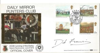 Dick Francis signed Daily Mirror Punters Club cover. Good Condition. All autographed items are