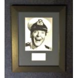 Kenneth Williams Carry on framed autograph display. Approx. 19 x 15 inches overall, nice autograph