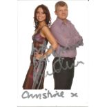 Adrian Chiles and Christine Bleakley signed 6x4 colour promo photo dedicated. Good Condition. All