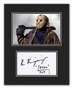 Blowout Sale! Freddy vs Jason Ken Kirzinger hand signed professionally mounted display. This