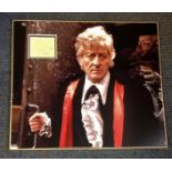 Jon Pertwee genuine authentic signed autograph display. High quality professionally mounted 15x17