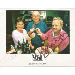Food and Drink signed 8x6 colour promo photo signed by Anthony Worrall Thompson , Oz Clarke and