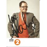 Alan Carr signed 6x4 Radio 2 colour promo photo. Good Condition. All autographed items are genuine