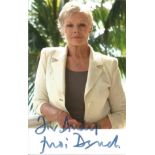 Dame Judi Dench signed 6x4 colour photo dedicated. Good Condition. All autographed items are genuine