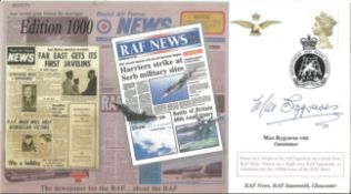 Max Bygraves OBE signed RAF News cover. Good Condition. All autographed items are genuine hand