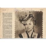 Agnes Moorhead signed 1945 Magazine photo page. Good Condition. All autographed items are genuine