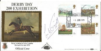 Lester Piggott signed Derby Day 200 Exhibition cover. Good Condition. All autographed items are