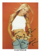 Caprice signed 10x8 colour photo dedicated. Caprice Bourret (born October 24, 1971) is an American