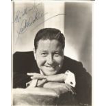 Jack Oakie signed 10x8 vintage black and white photo. Jack Oakie (born Lewis Delaney Offield,