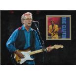 Eric Clapton genuine authentic signed autograph display. High quality professionally mounted 16x12