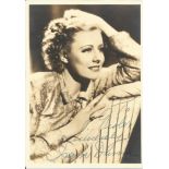 Irene Dunne signed 7x5 vintage black and white photo dedicated. Irene Dunne DHS (born Irene Marie