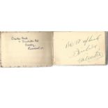 1950's small vintage entertainment autograph book. Contains Dickie Valentine, Tommy Steele, Jimmy