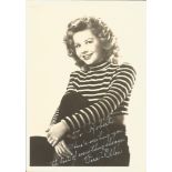 Vera Ellen signed 7x5 vintage black and white photo dedicated. Vera-Ellen (born Vera-Ellen Westmeier