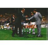 Football Howard Kendall signed 12x8 colour photo pictured while manager of Everton F. C. Good