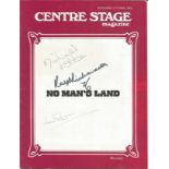 John Gielgud, Ralph Richardson, Michael Kitchen signed to front of 1976 Centre Stage magazine.