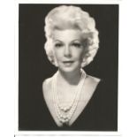 Lana Turner signed 10 x 8 inch b/w photo signed in pink to Dennis, poor contrast priced accordingly.