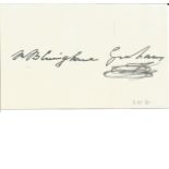 Robert Cunningham Graham signed white card dated 1931, Scottish politician, writer, journalist and