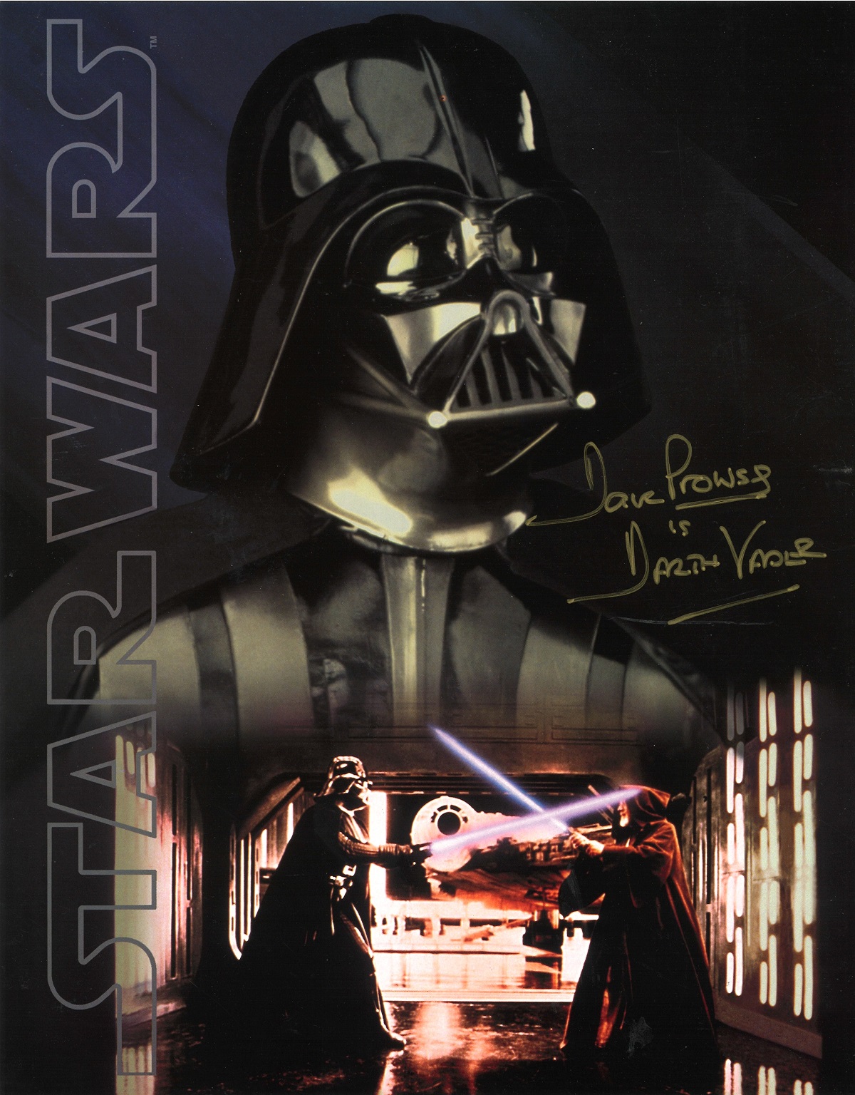 Dave Prowse signed 14x12 colour Darth Vadar photo. Good Condition. All autographed items are genuine