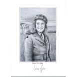 Dame Vera Lynn signed 16x12 pencil sketch. Good Condition. All autographed items are genuine hand