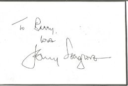 Jenny Seagrove signed 6x4 white card dedicated. Jennifer Ann Seagrove (born 4 July 1957) is an