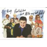 Peter Kay signed 8x6 Chorley FM promo photo. Good Condition. All autographed items are genuine