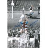 ASTON VILLA 1975, football autographed 12 x 8 montage photo, superb images depicting the 1975 League